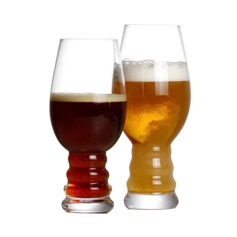 

Set of 2 17 ounce new lead-free crystal beer glass handmade blown beer golbet for family party bar 500ml capacity