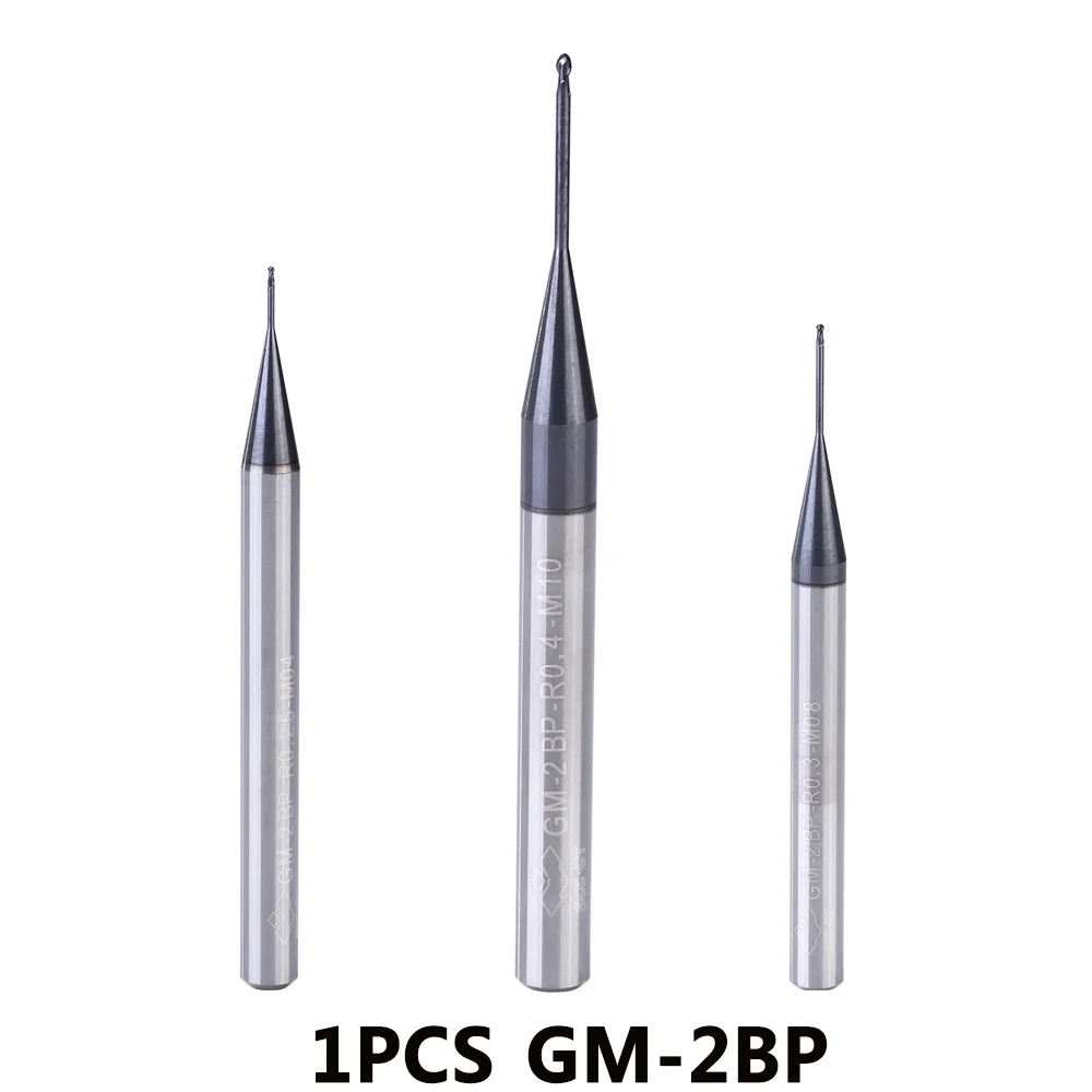 GM-2BP R0.25-0.75 Вольфрамовая сталь 2 флейты круглый нос длинная шея короткая режущая
