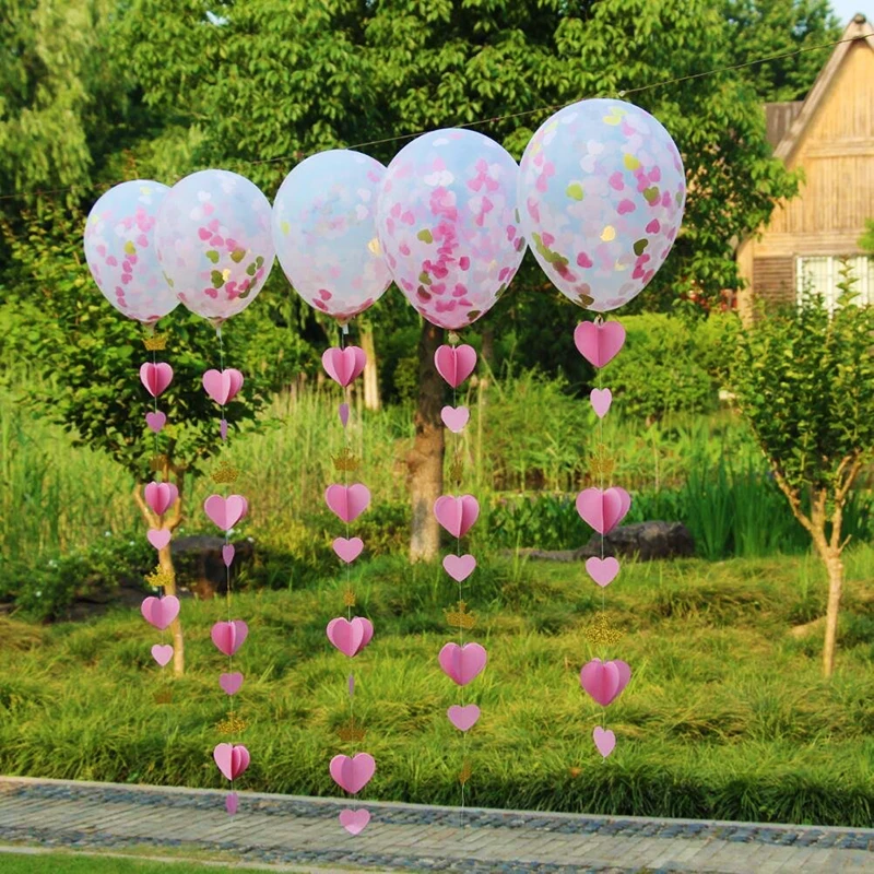 6 шт./лот воздушный шар конфетти 17 дюймов латексный детские украшения на день