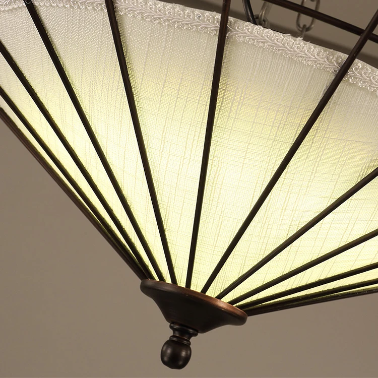 Ручной работы Железный зонтик ткань Zen светодиодные потолочные светильники для