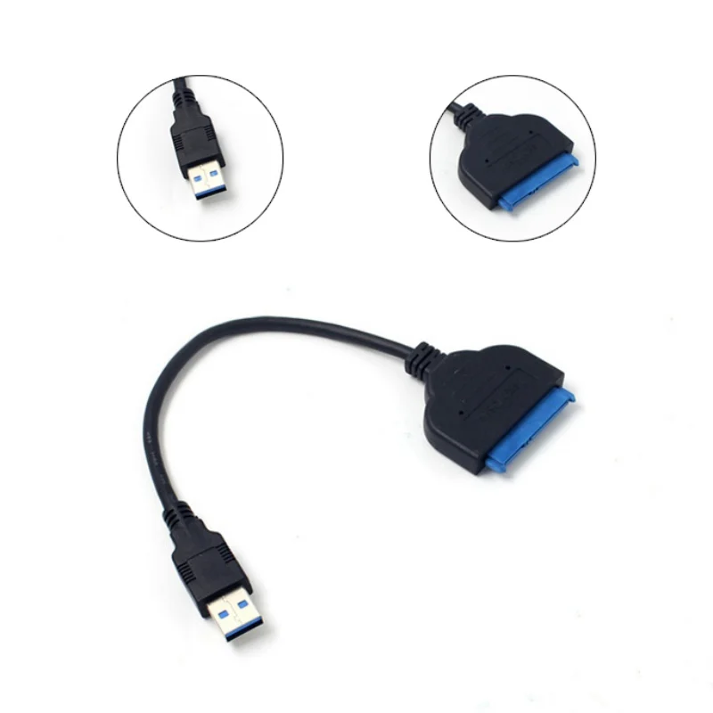 Универсальный кабель-переходник с USB 3 0 на Sata адаптер 22pin SataIII 2 5 для sata HDD SSD