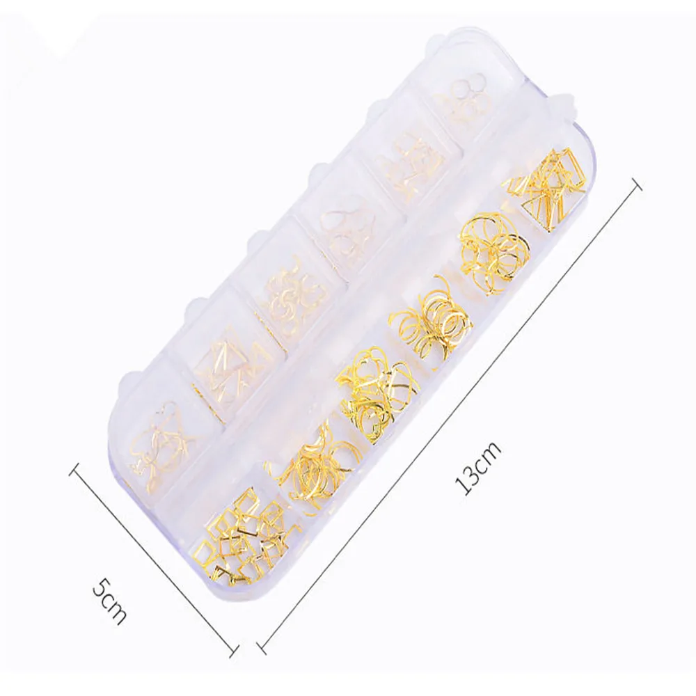 

Rose Gold Hollow Rhinestones for Nails Metal Rivets Cross Star Studs Nails Accessories Nail Design Manicure Nail Art Decorations