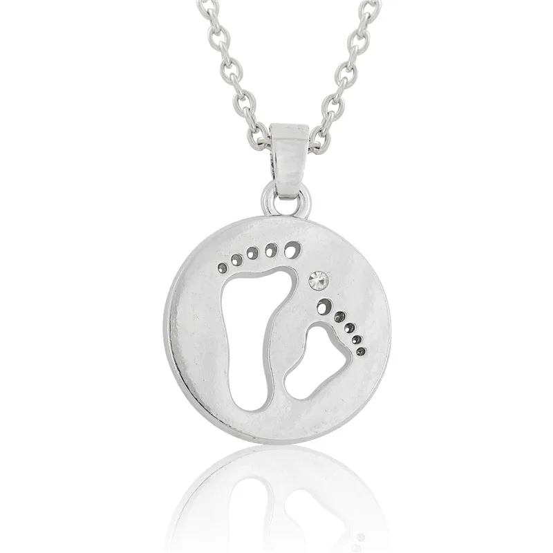 Рыболовный крючок для младенцев и мам Серебряное тонкое Ожерелье отпечаток лапы