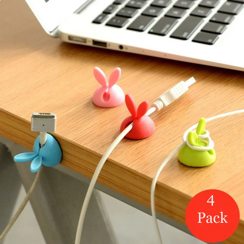 4 Шт./компл. Провода Шнура Кабеля Падения Клипы Галстуки Организатор Линии Fixer