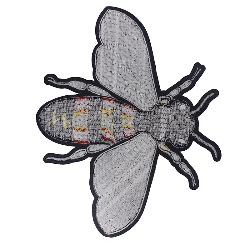 10 шт. большая пчела нашивка вышитая аппликация пришить нашивки кружева ткань