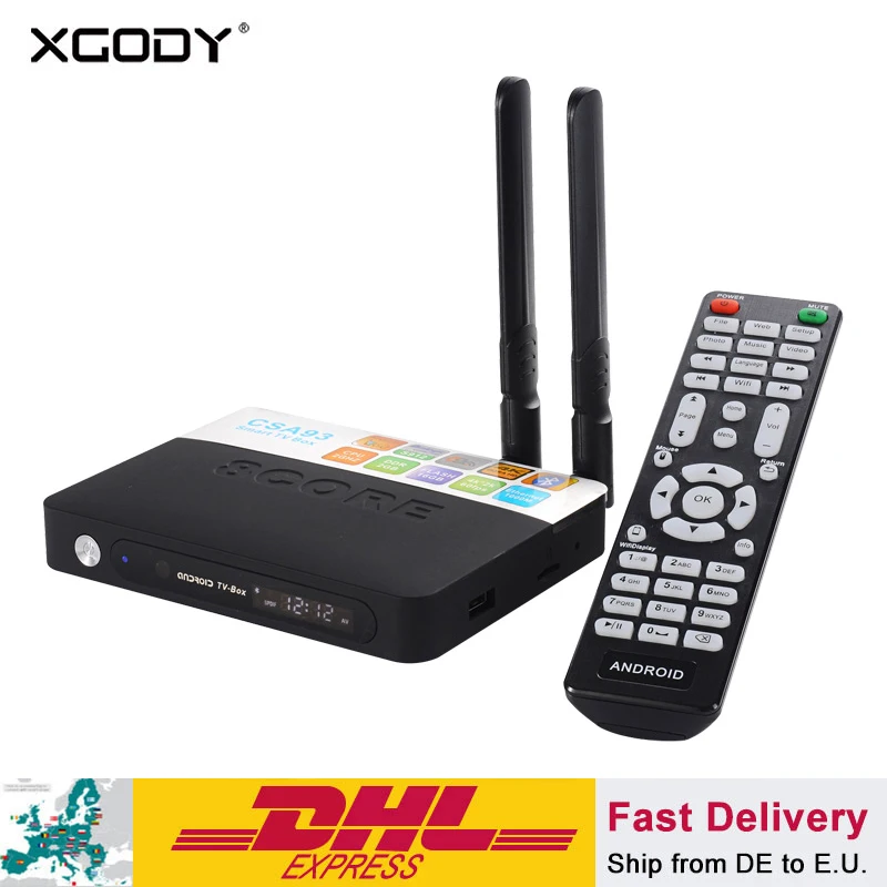 XGODY CSA93 3 ГБ + 32 Смарт ТВ коробка Android 6 0 Amlogic S912 Octa Core 17 1 Интернет hdmi