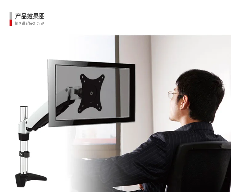 Алюминиевая газовая пружина 360 градусов держатель для монитора 15 27 дюймов