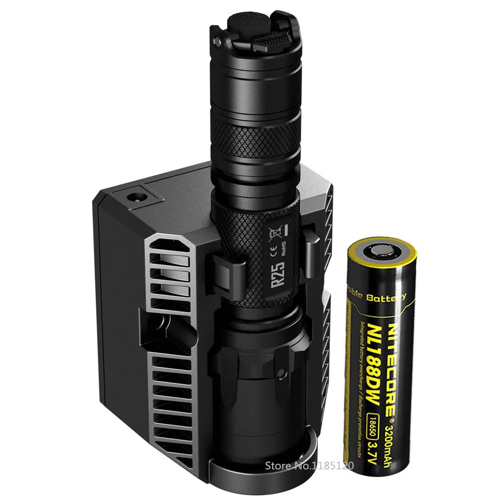 Тактический фонарь NITECORE R25 CREE дальность луча 800 люмен 321 м для улицы с зарядным
