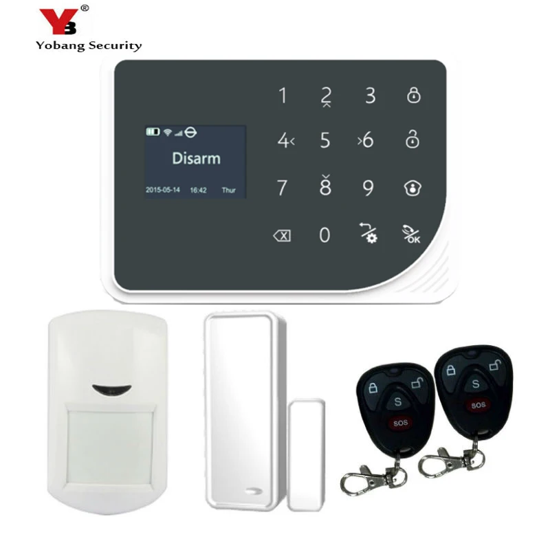 YoBang Security WiFi GSM GPRS Wireless Alarm System Door Window PIR Mobile Sensor Android IOS Application Control. | Безопасность и