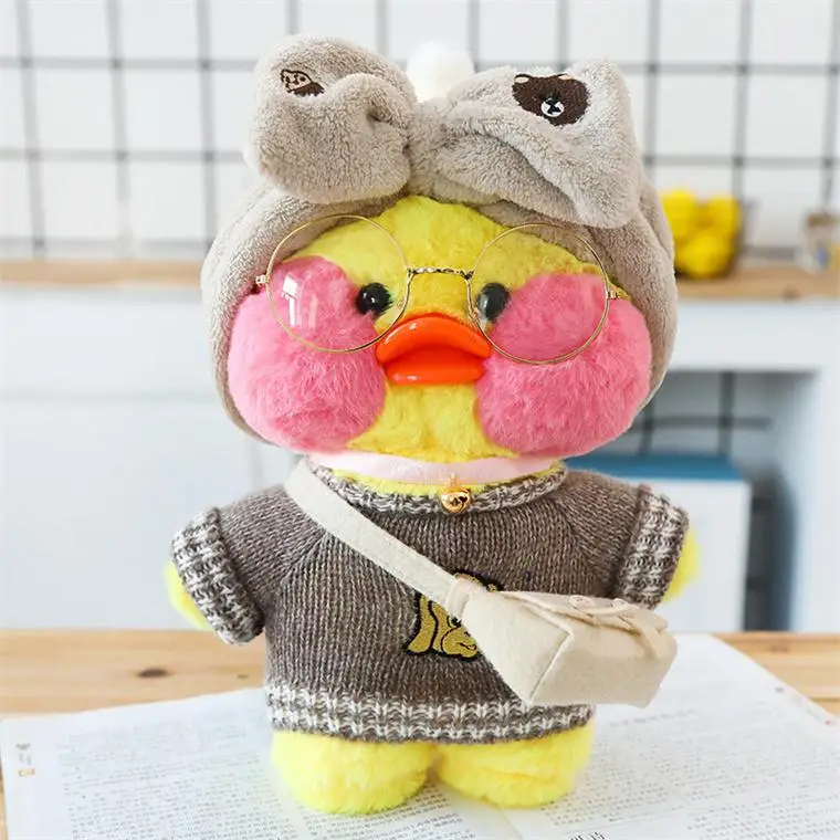 13 1 шт. 28 см Kawaii LaLafanfan кафе Mimi утенок плюшевая игрушка милая утка фаршированная кукла плюшевые куклы-животные детские игрушки подарок на день рождения - Цвет: 13