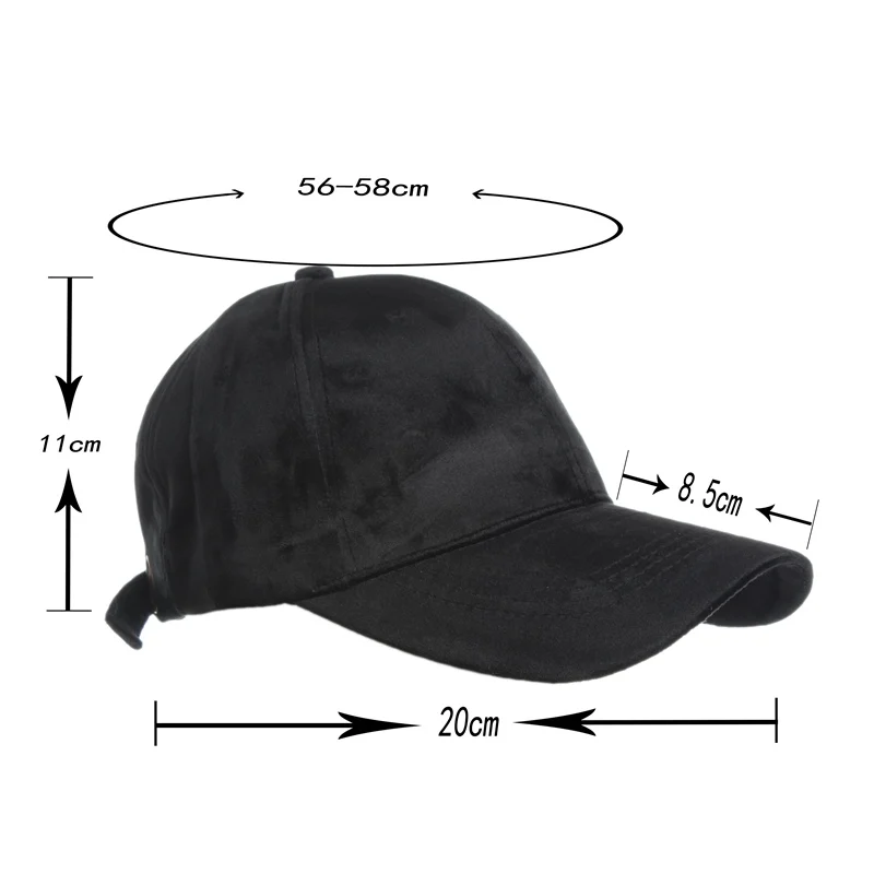 

Baseball cap For Women Man Comfort and warmth velvet Fashion Baseball cap Pure color Adjustable Outdoor leisure Hip Hop hat