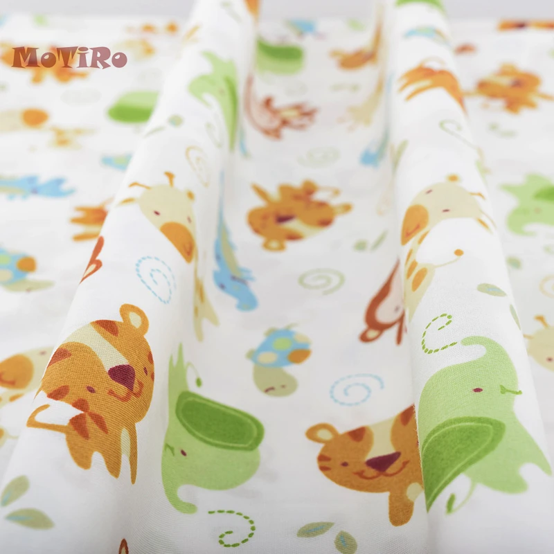 MoTiRo материал с рисунком животных наполовину напечатанная саржевая хлопковая