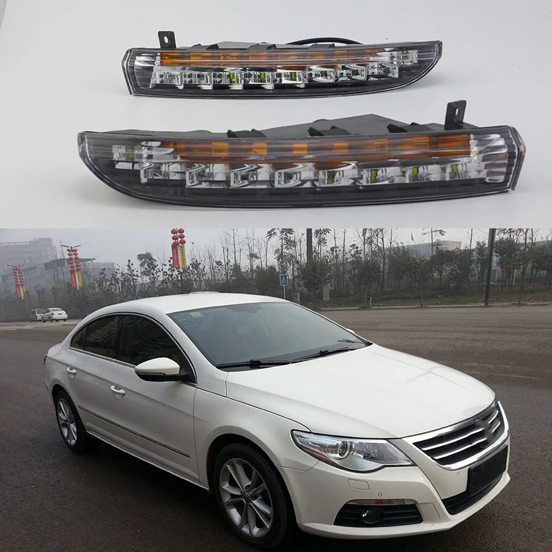 Автомобильные мигающие дневные ходовые огни 1 пара для Volkswagen Passat CC 2009 2010 2011 2012