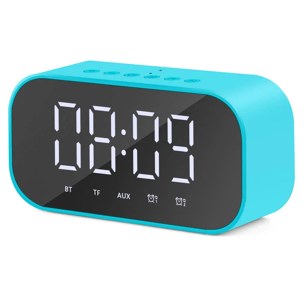 Цифровой Будильник беспроводной открытый Bluetooth динамик поддержка LED дисплей