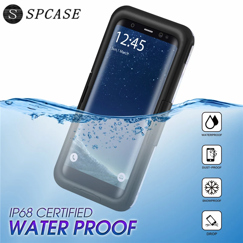 SPCASE Роскошные Водонепроницаемый силиконовый чехол для телефона SAMSUNG Galaxy S9 плюс S8
