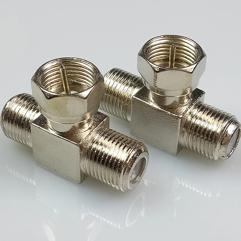 8 шт. Т образный адаптер для ТВ типа F|plug connector|plug adapter connectort type connector |