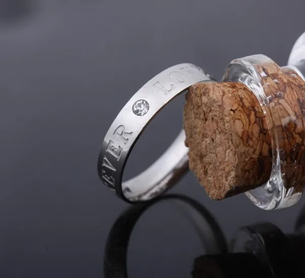Оптовая продажа 316L нержавеющая сталь кольца на палец love for ever гладкие ювелирные