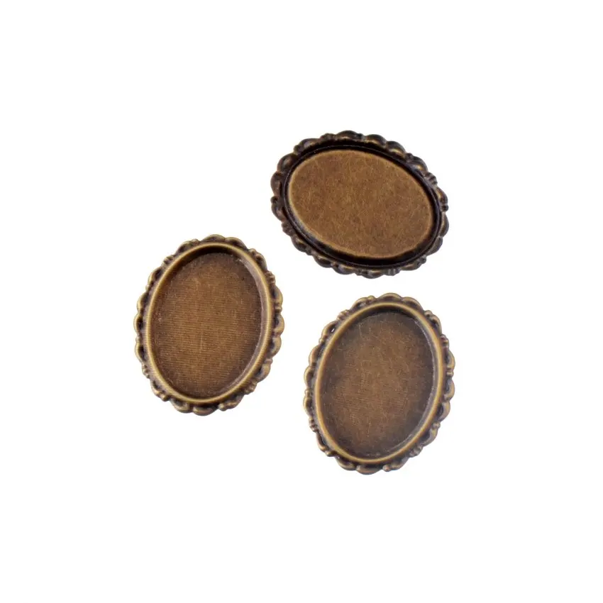 Бесплатная доставка 20 шт бронзовая филигрань Овальный Кабошон Установка обертывания соединители поделки украшение DIY Украшение 32x26mm