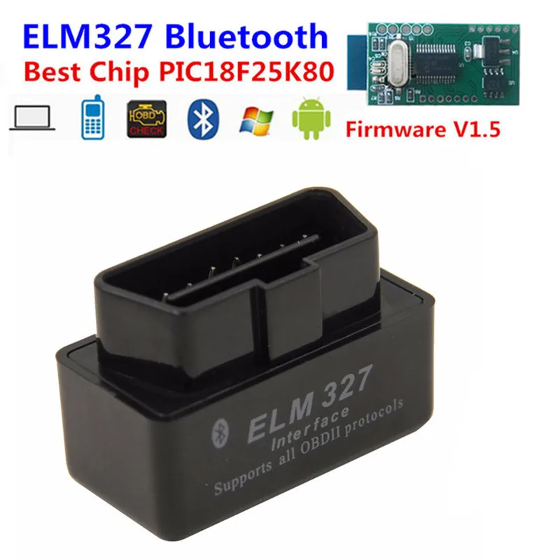 Новинка Elm327 Bluetooth OBD2 v1.5/V2.1 Elm 327 OBD 2 Автомобильный диагностический сканер elm