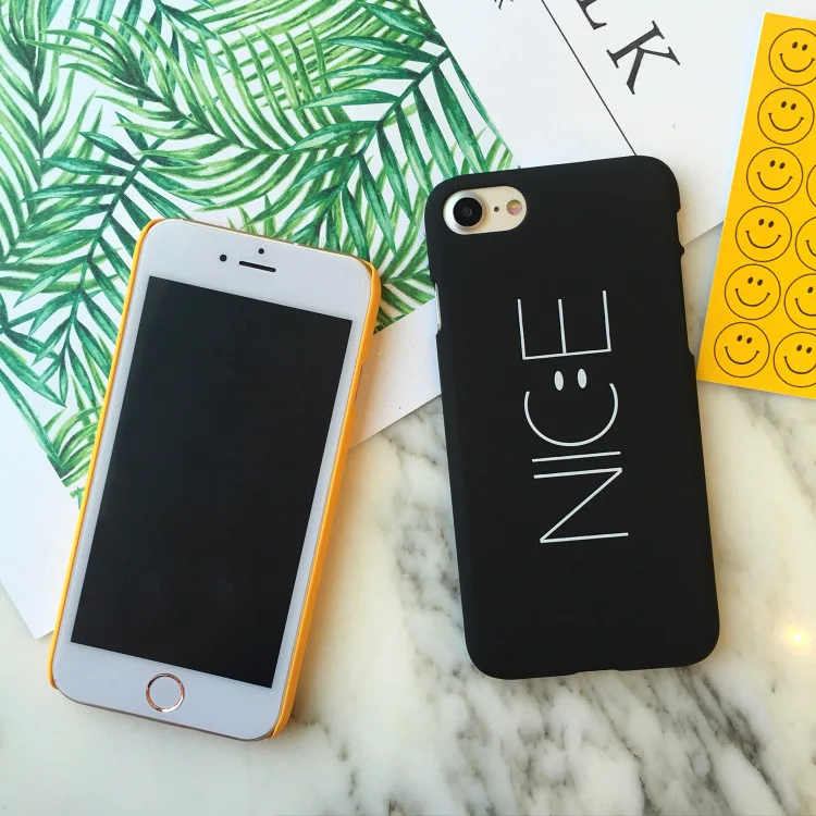 For iphone 5 5s se Case 7 8 6 S 6s Cover X XR XS Max Plus Hard Black Smile |