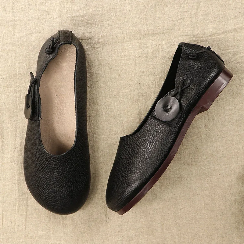 Новинка повседневная кожаная женская обувь ручной работы с мягкой поверхностью