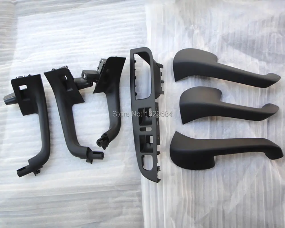 

7pc Black Interior ABS Plastic Door Grab Handle Cover Trim Switch Bezel Set For VW GOLF JETTA MK5 GTI