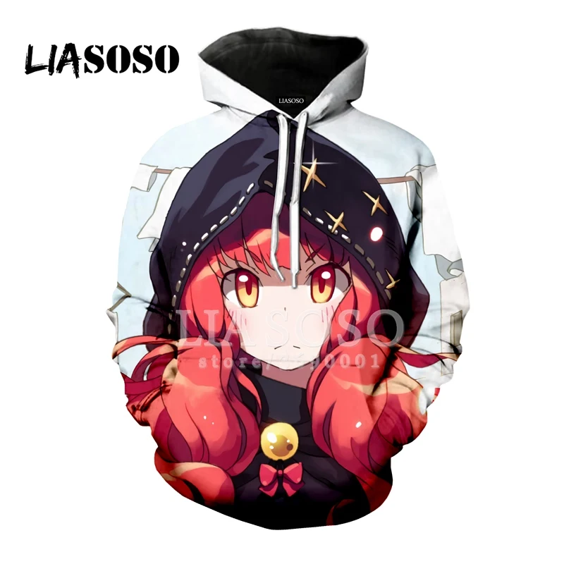 LIASOSO 3D принт унисекс с рисунком из аниме Rage Bahamut GENESIS девочек Толстовки капюшоном