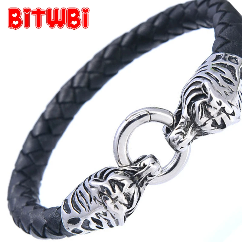 Браслет из нержавеющей стали с леопардовым принтом 21 мм | Украшения и аксессуары