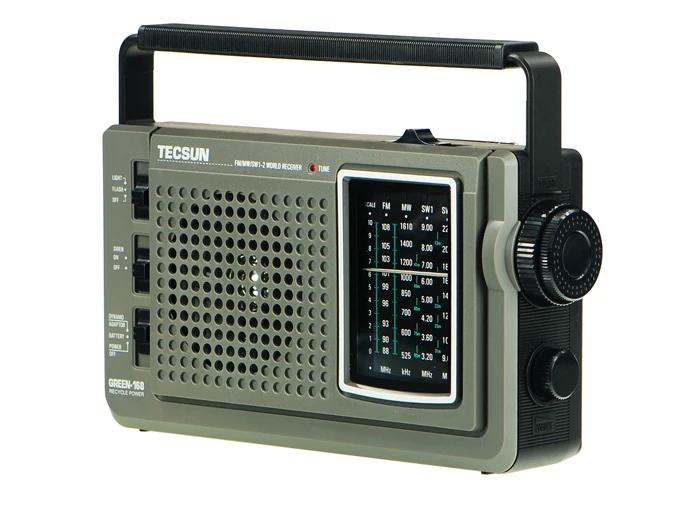 TECSUN зеленый 168 радио FM / MW SW Ручной Динамо аварийный многодиапазонный