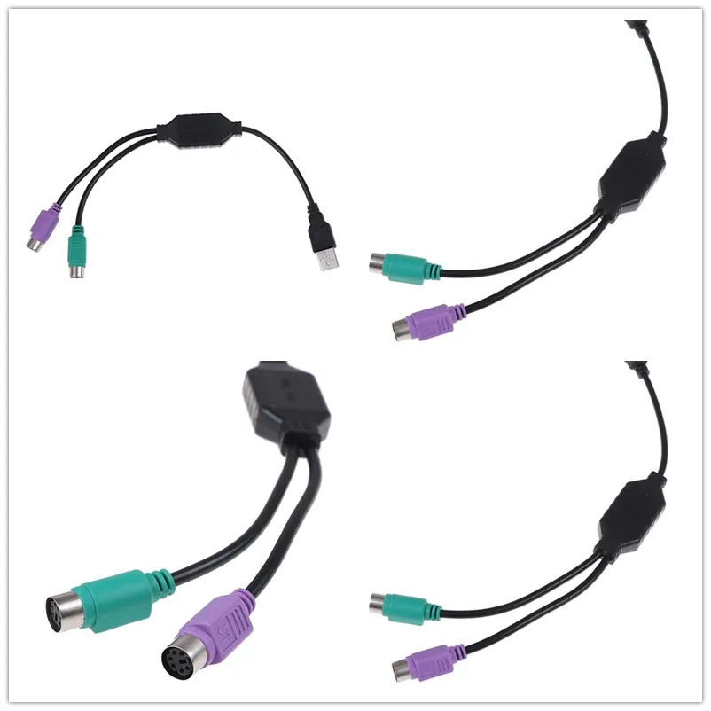 1 шт USB Мужской в PS/2 PS2 женский кабель шнура конвертер адаптер клавиатуры Прямая