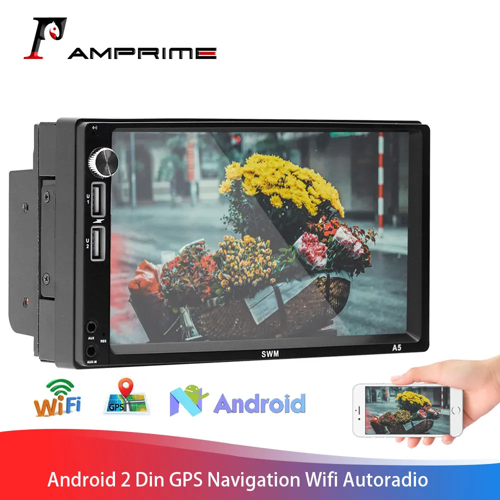 AMprime 2 Din Android автомобильное радио Авторадио 7 ''сенсорный автомобильный