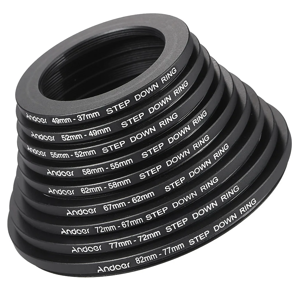 Комплект металлических переходных колец для объектива Andoer 18 шт.|adapter ring|filter adapter