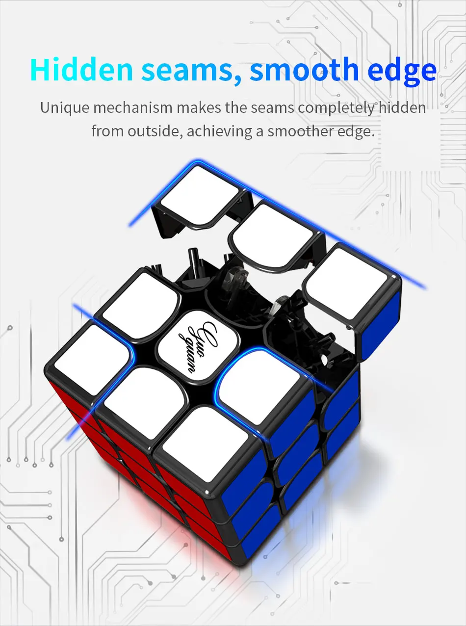 MoYu GuoGuan YueXiao EDM 3x3 YueXiao E Магнитный куб головоломка Профессиональный MoYu 3x3 магниты кубики для превышения скорости