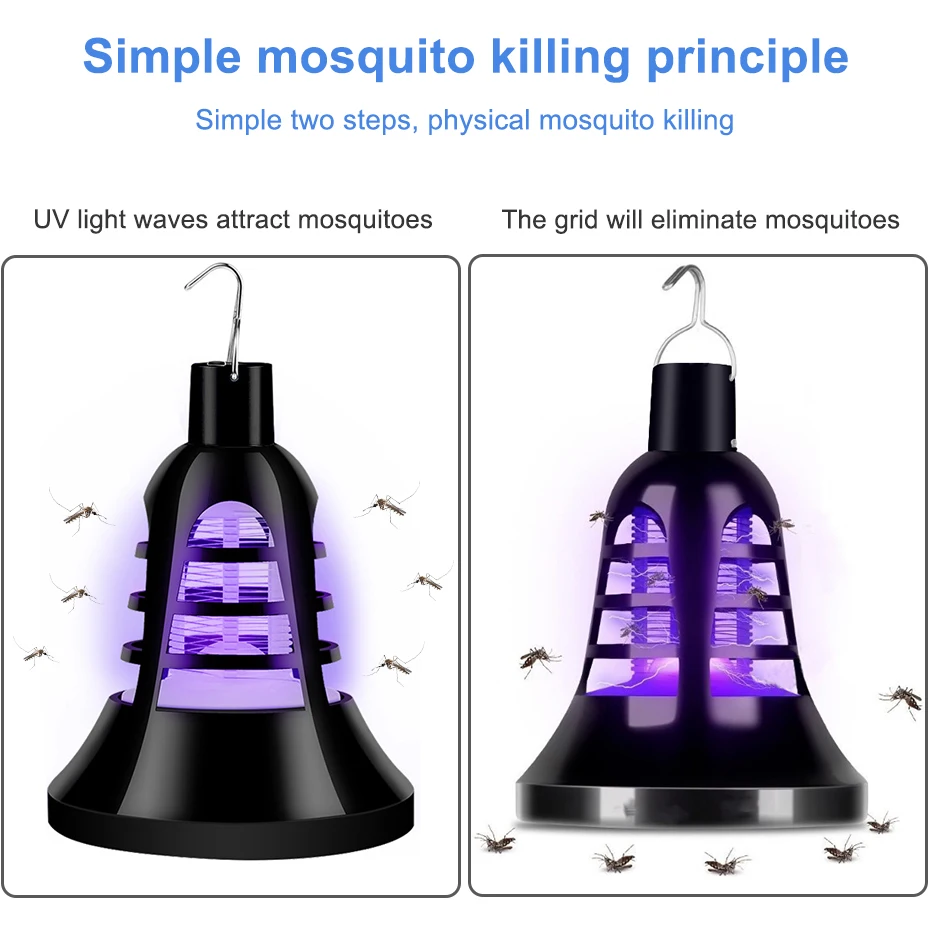 8 Вт Светодиодный светильник-убийца комаров ночник светильник с защитой от