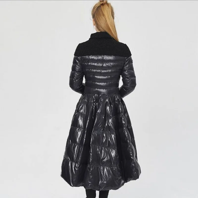 Зимняя куртка женская длинная теплая с отложным воротником|coat down|coat fashioncoats coats |