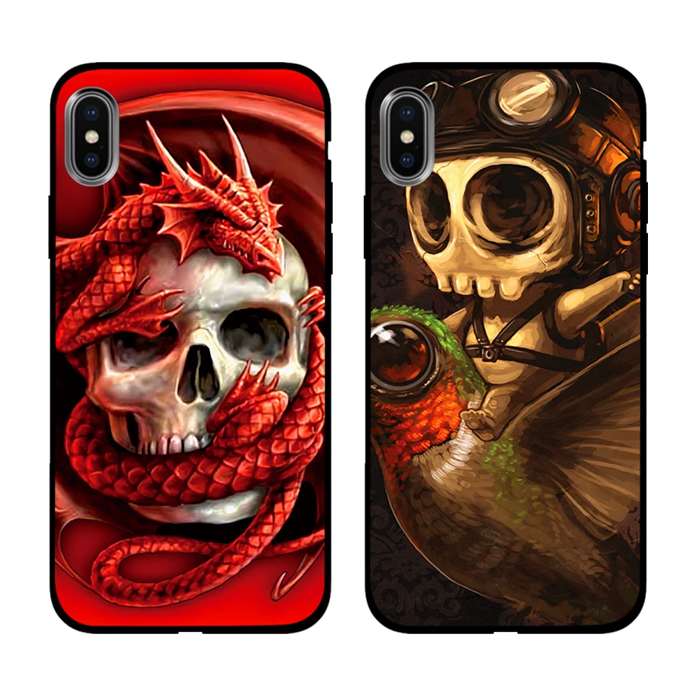 Крутой Скелет Мягкий ТПУ чехол для Apple iPhone 6 6S 7 8 Plus 5 5S SE X XS MAX XR силиконовые чехлы |