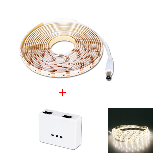 Strip With Sensor Ночной светильник с датчиком движения 1 м, 2 м, 3 м, 4 м, 5 м, 12 В, под шкаф, светильник с диодной лентой для спальни, ванной, кухни - Цвет: Strip With Sensor