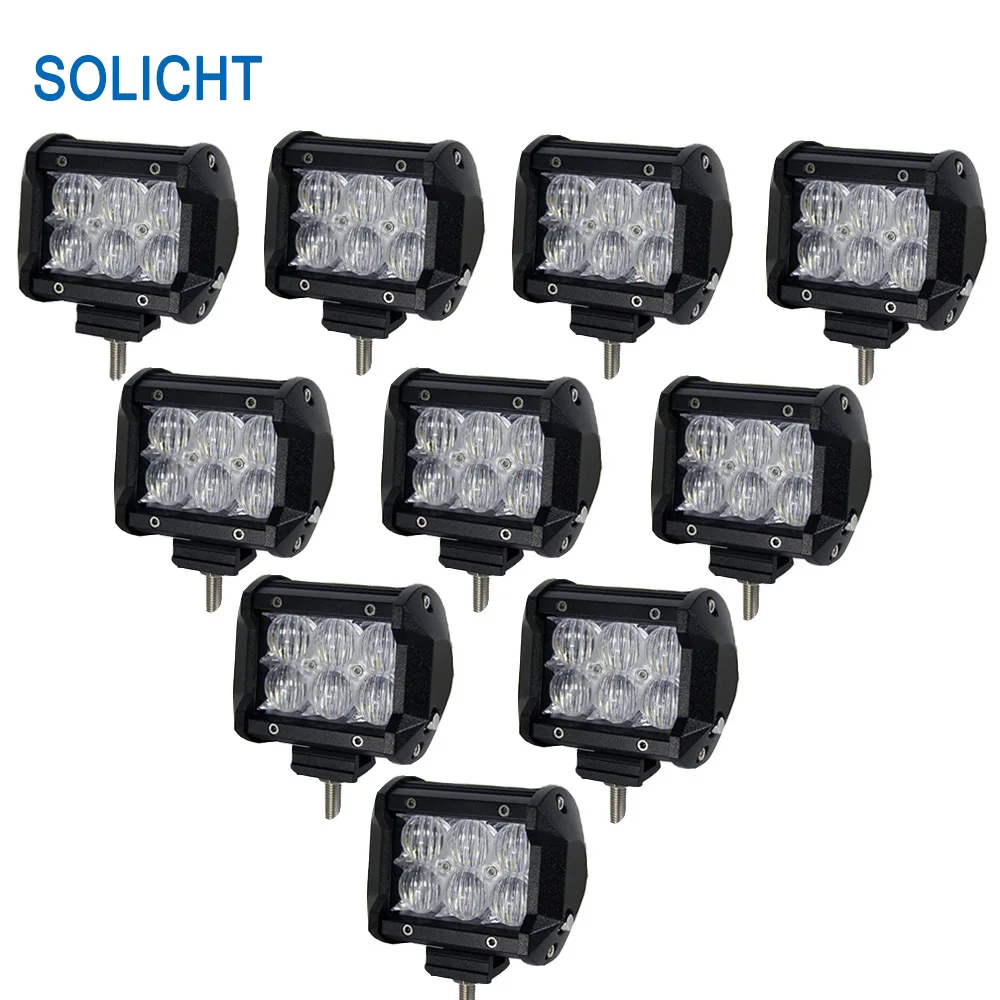 SOLICHT 10x18 Вт светодиодный рабочий свет бар пятно 4 дюйма внедорожный автомобиль ATV