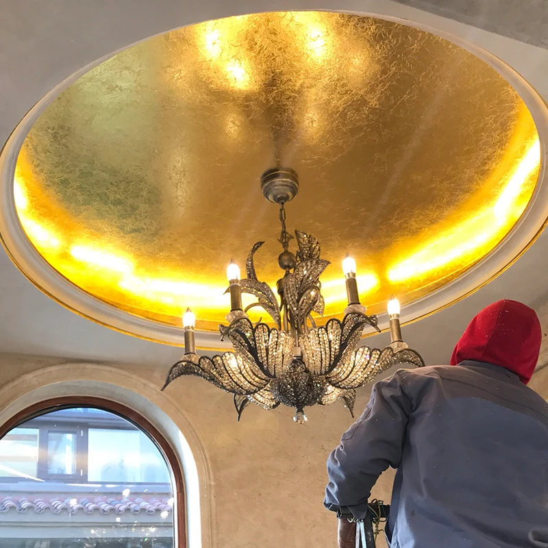 

8x8.5cm Imitation Gold Leaf Sheets Foil Paper for Nail Shiny Metallic Colorful Gold Leaf Wall Furniture Arts Crafts Paper