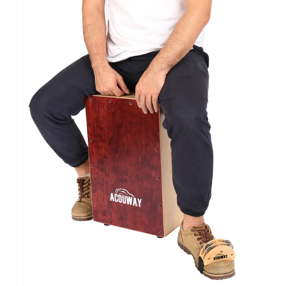 Acouway эллиптический Cajon Drum Box Companion аксессуар черный цвет ноги Jingle бубен для ручных