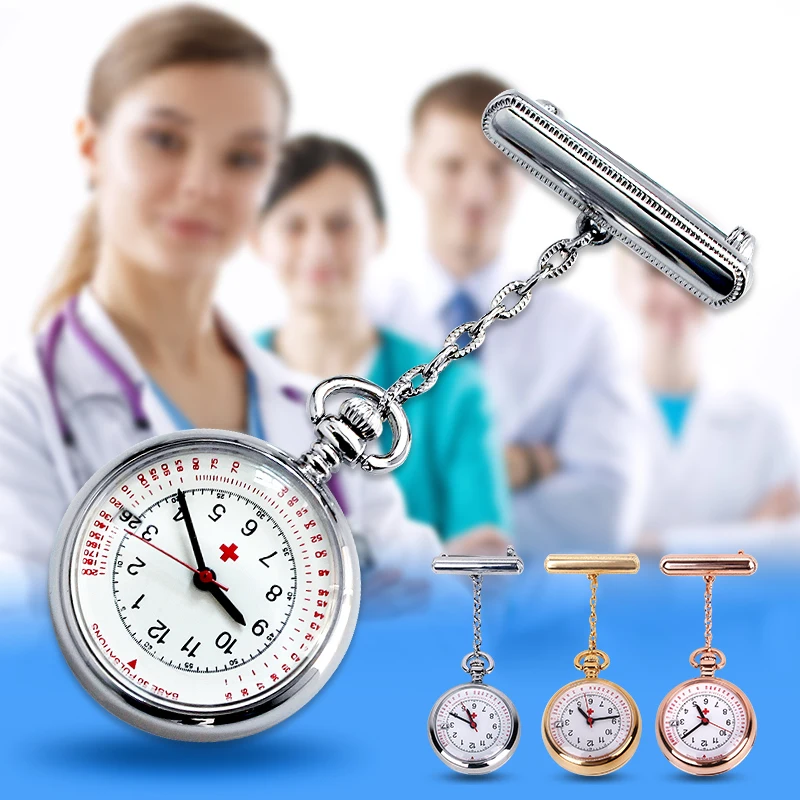 ALK Fob Nurse Pocket Watch Date Brand Quartz Watches Time Calendar Japenese Movement Clock Brooch Medical 2021 Rose Gold Silver