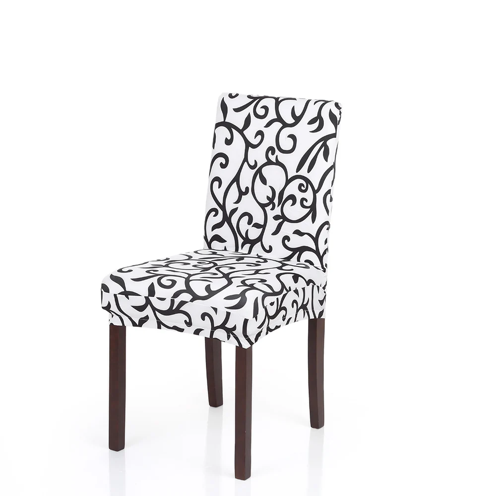 Растягивающийся съемный моющийся короткий чехол на стул для столовой мягкие