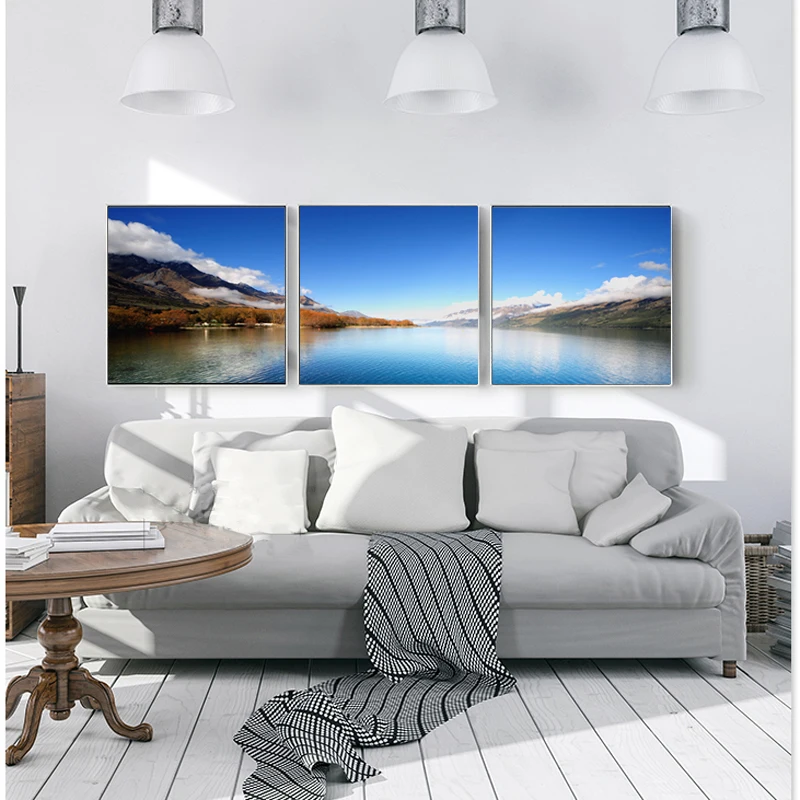 Пейзаж плакаты и принты 3 шт. настенная Картина на холсте картины со спокойной