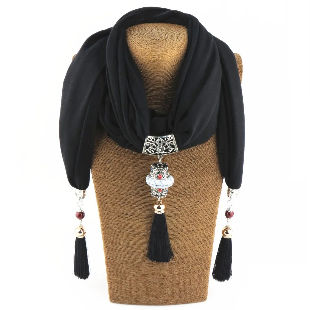 Ожерелье женское длинное с геометрической подвеской в этническом стиле |