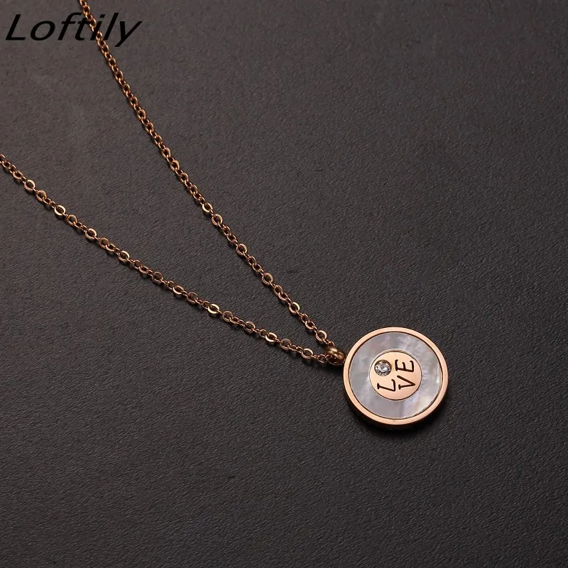 Elegant Love Pendant Necklace Stainless Steel Letters Gift for Women Lover Crystal Zircon Engagement Jewelry Anniversary чокер |
