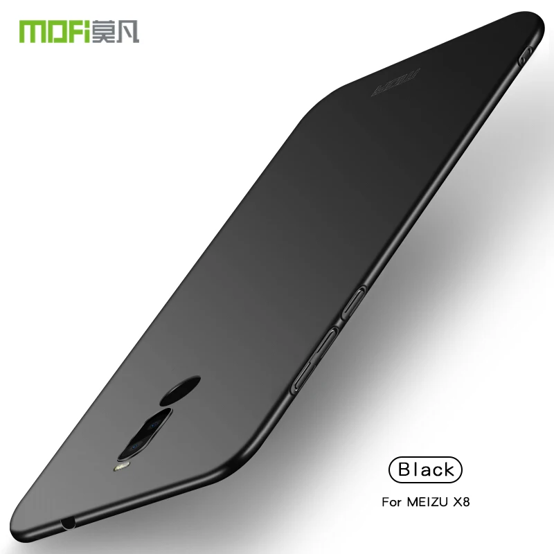 Для Meizu X8 чехол MOFi твердый роскошный защитный чехол для Meizu X8 чехол для телефона чехол - Цвет: Черный