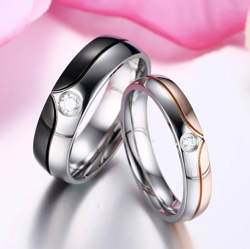 Кольцо женское V.YA подарок для мужчин и женщин парные кольца из нержавеющей стали