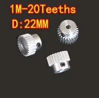 3pcs 1m 20t metal aluminum alloy precision spur gear hole d6mm freeshipping