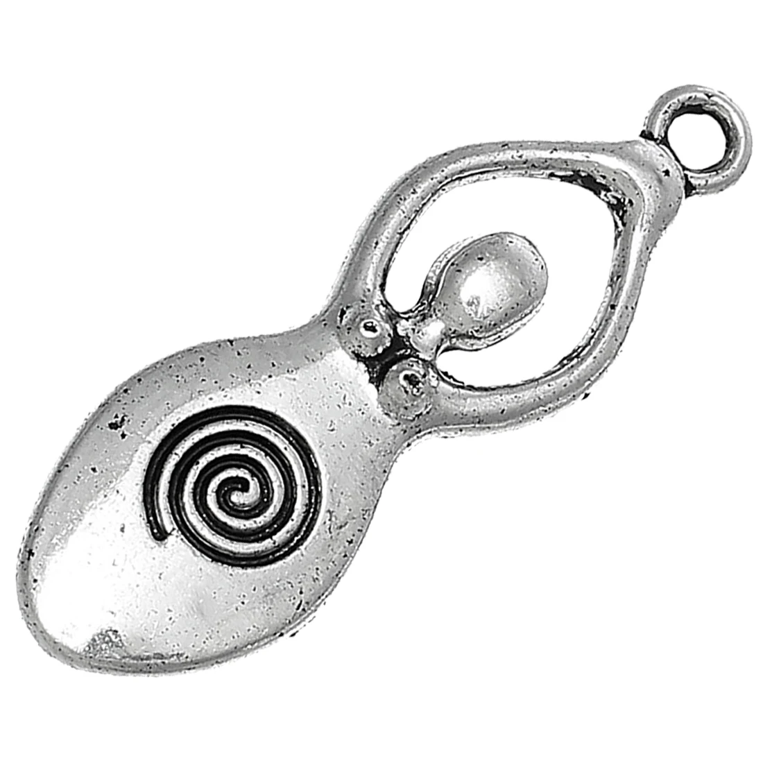 Подвески Венера богиня плодородия беременность античная серебряная спираль 10 шт