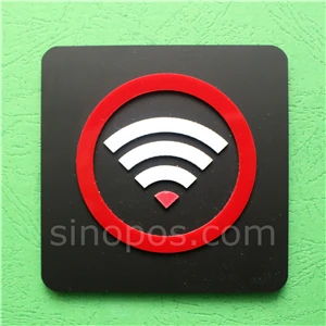 wifi Клейкий знак без еды или напитков, 3D Акриловый пластик, не пищевой s номер двери вывески стены окна автобус внимание, предупреждающий стикер - Цвет: wifi